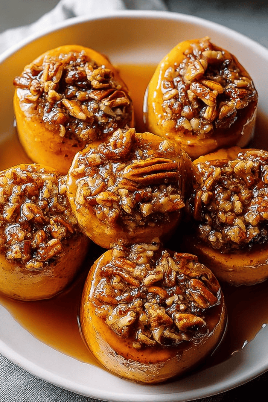 Pumpkin Sticky Buns With Caramel Sauce And Toasted Pecans 6 Spiced Pumpkin Pecan Buns
