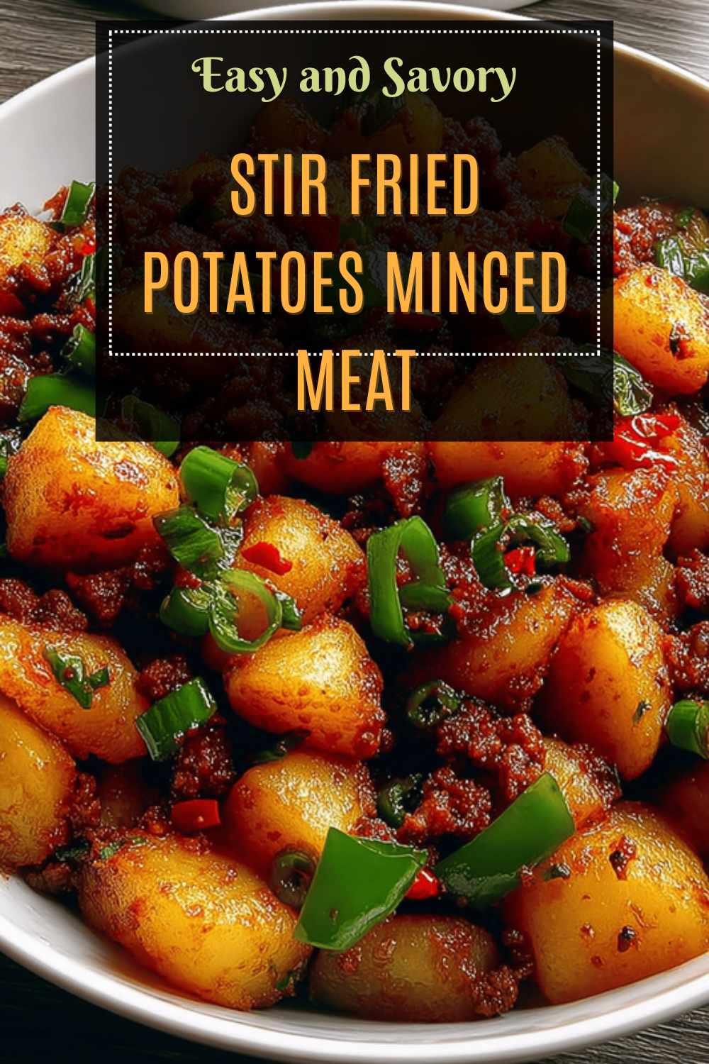 Stir Fried Potatoes Minced Meat