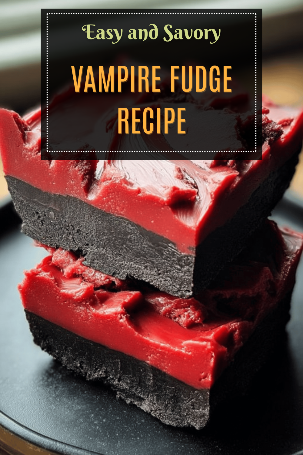 Vampire Fudge Recipe Easy No Bake Halloween Treat 7 Vampire Fudge Recipe