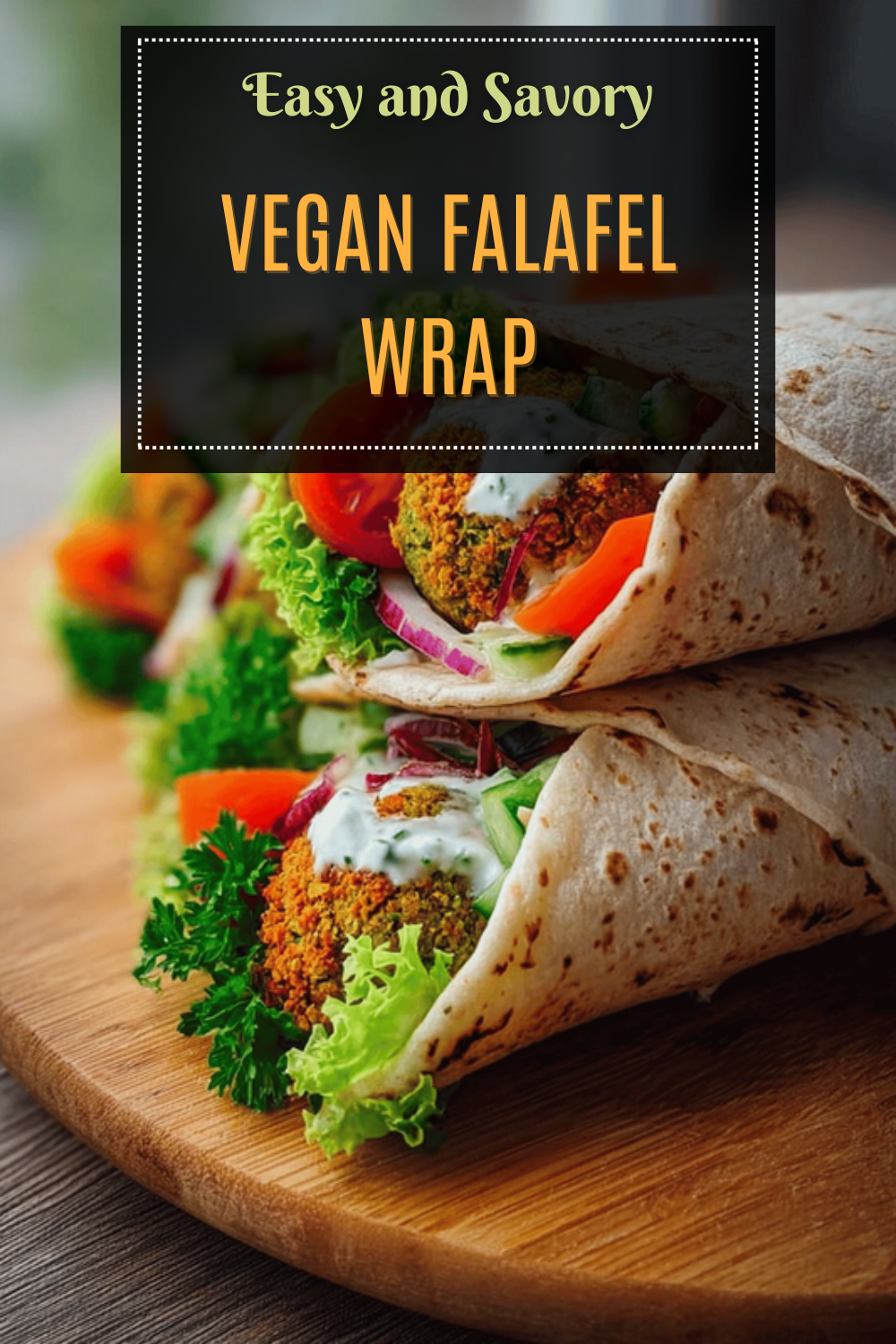 Vegan Falafel Wrap Recipe With Fresh Herbs And Creamy Sauce 7 Vegan Falafel Wrap