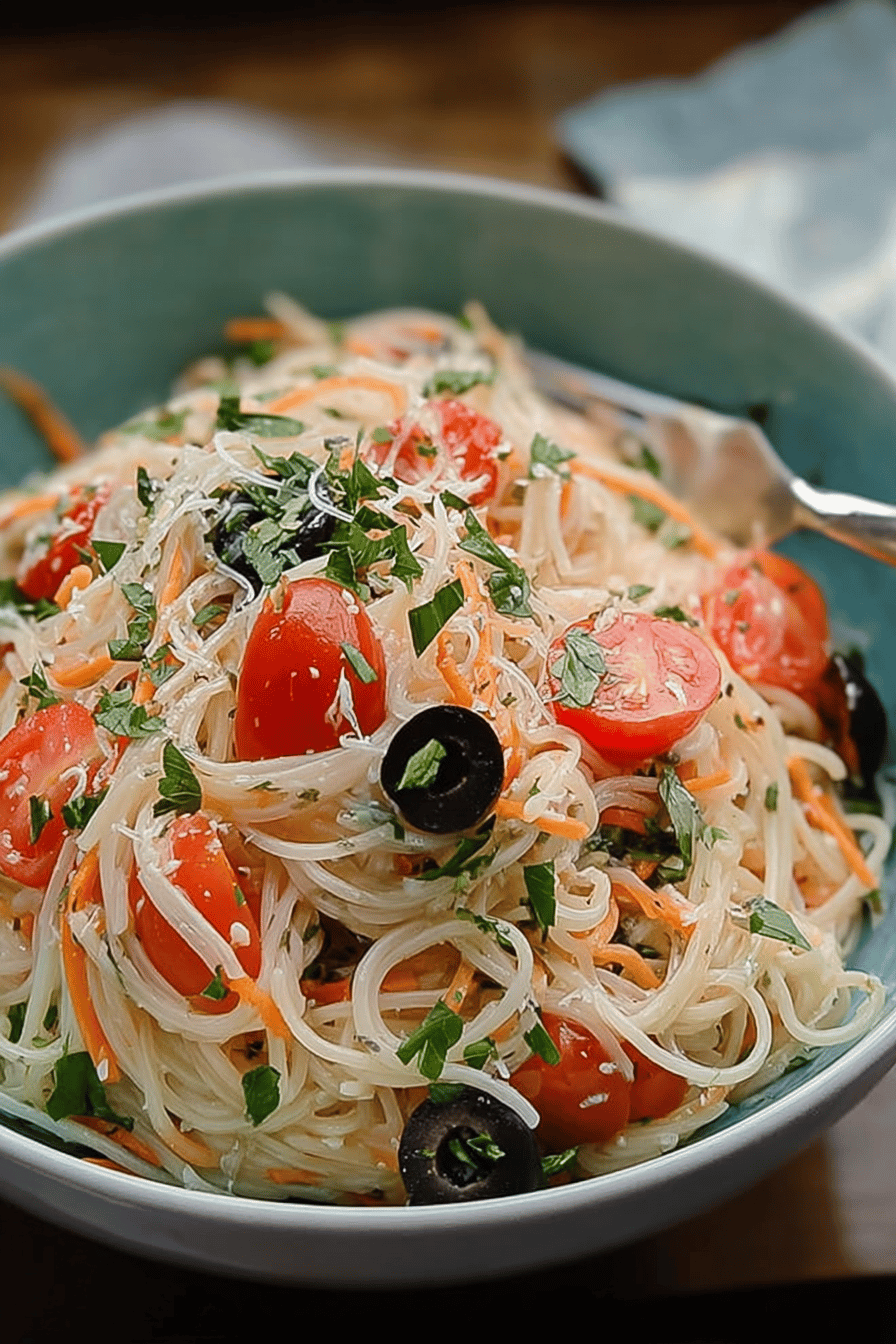 Angel Hair Pasta Salad Recipes With Fresh Veggies And Light Dressing 6 Angel Hair Salad