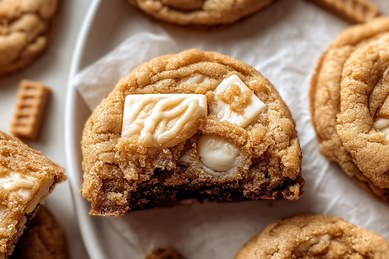 Biscoff White Chocolate Bars With Gooey, Melted Layers 6 Biscoff White Chocolate Gooey Bars