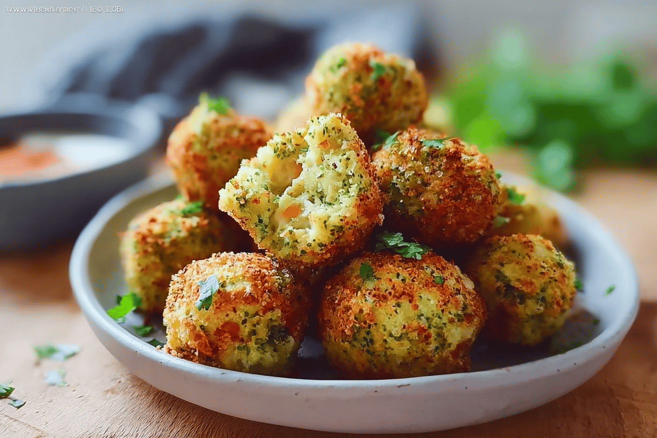 Baked Broccoli Cheese Balls Recipe With Crispy Golden Crust 7 Broccoli Cheese Balls