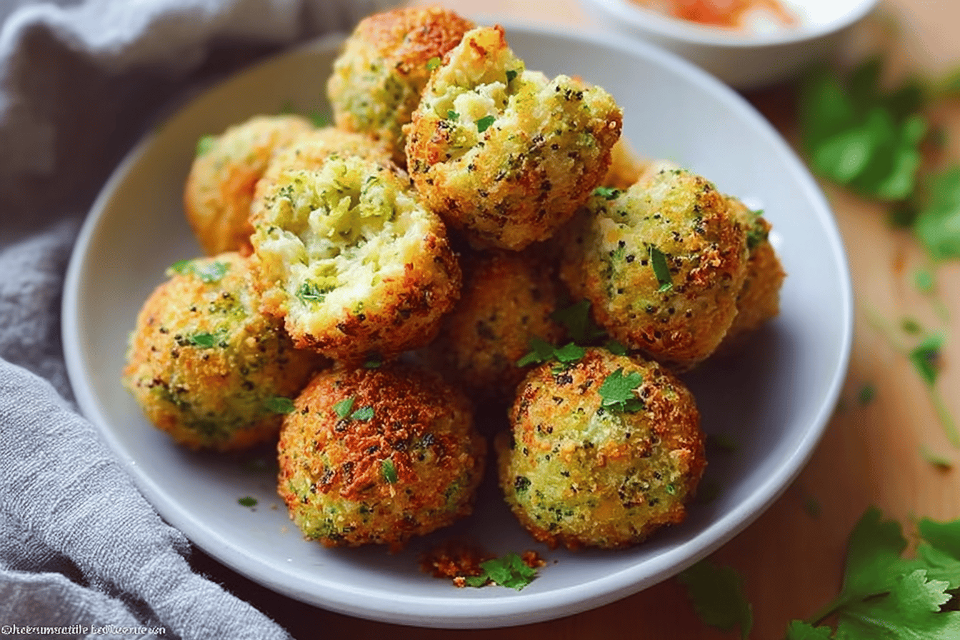 Baked Broccoli Cheese Balls Recipe With Crispy Golden Crust 6 Broccoli Cheese Balls