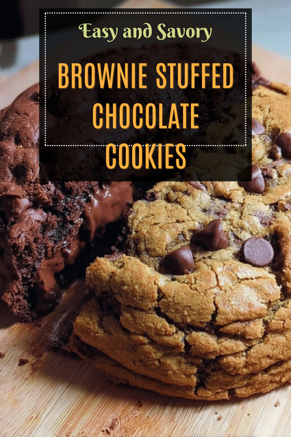 Brownie Stuffed Chocolate Cookies