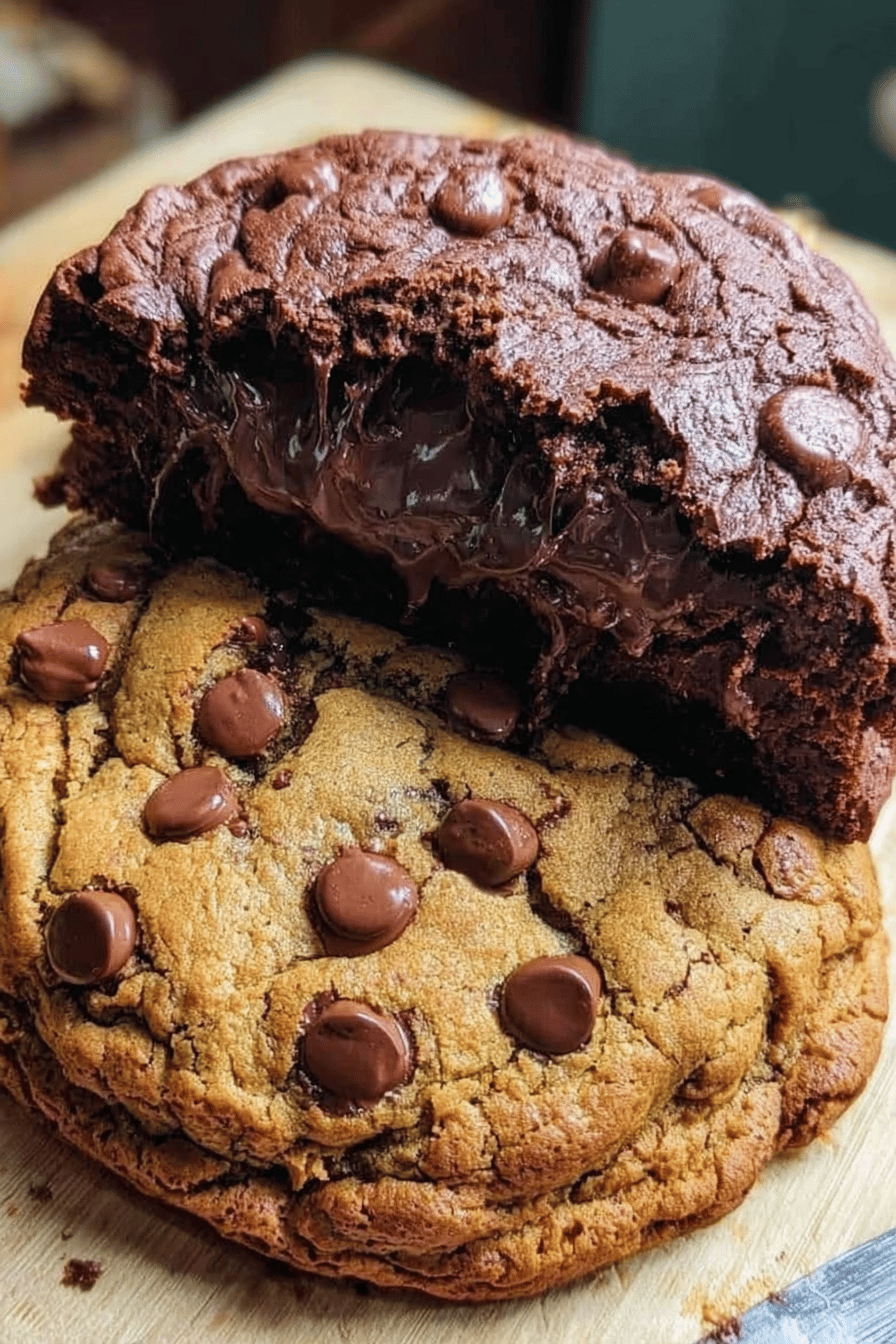 Brownie Stuffed Chocolate Cookies