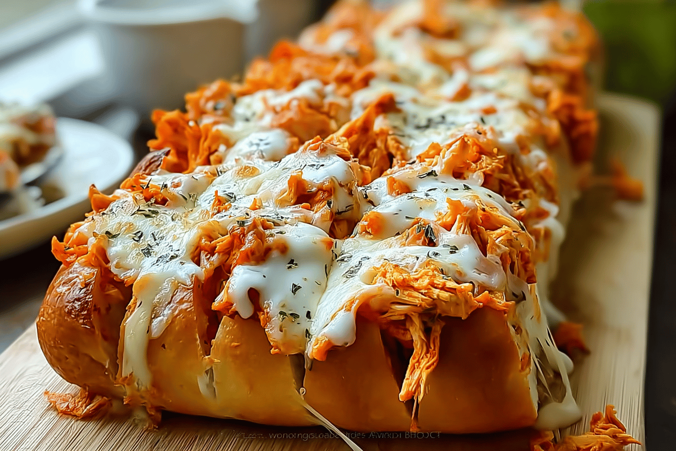 Buffalo Chicken Garbage Bread