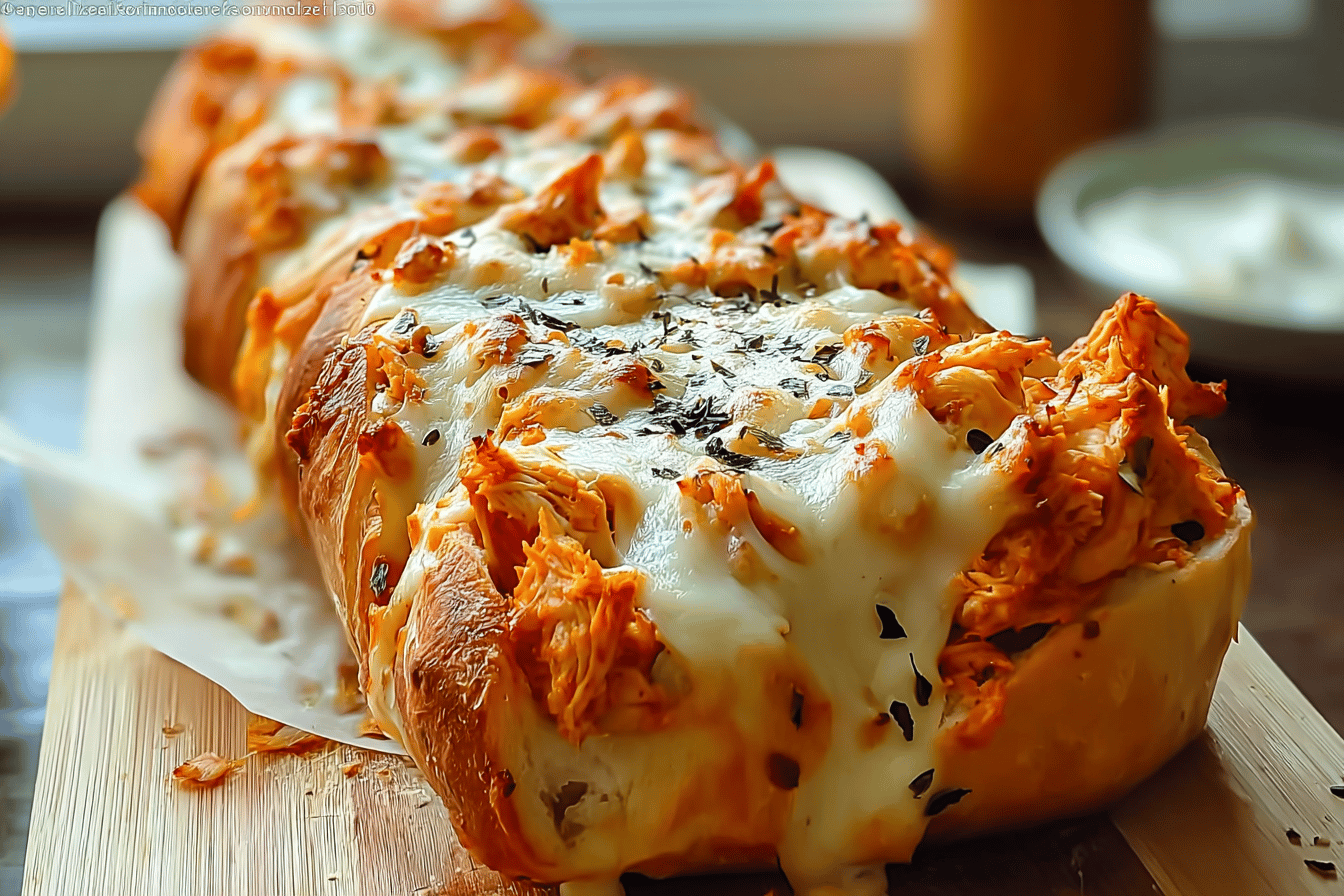 Buffalo Chicken Garbage Bread