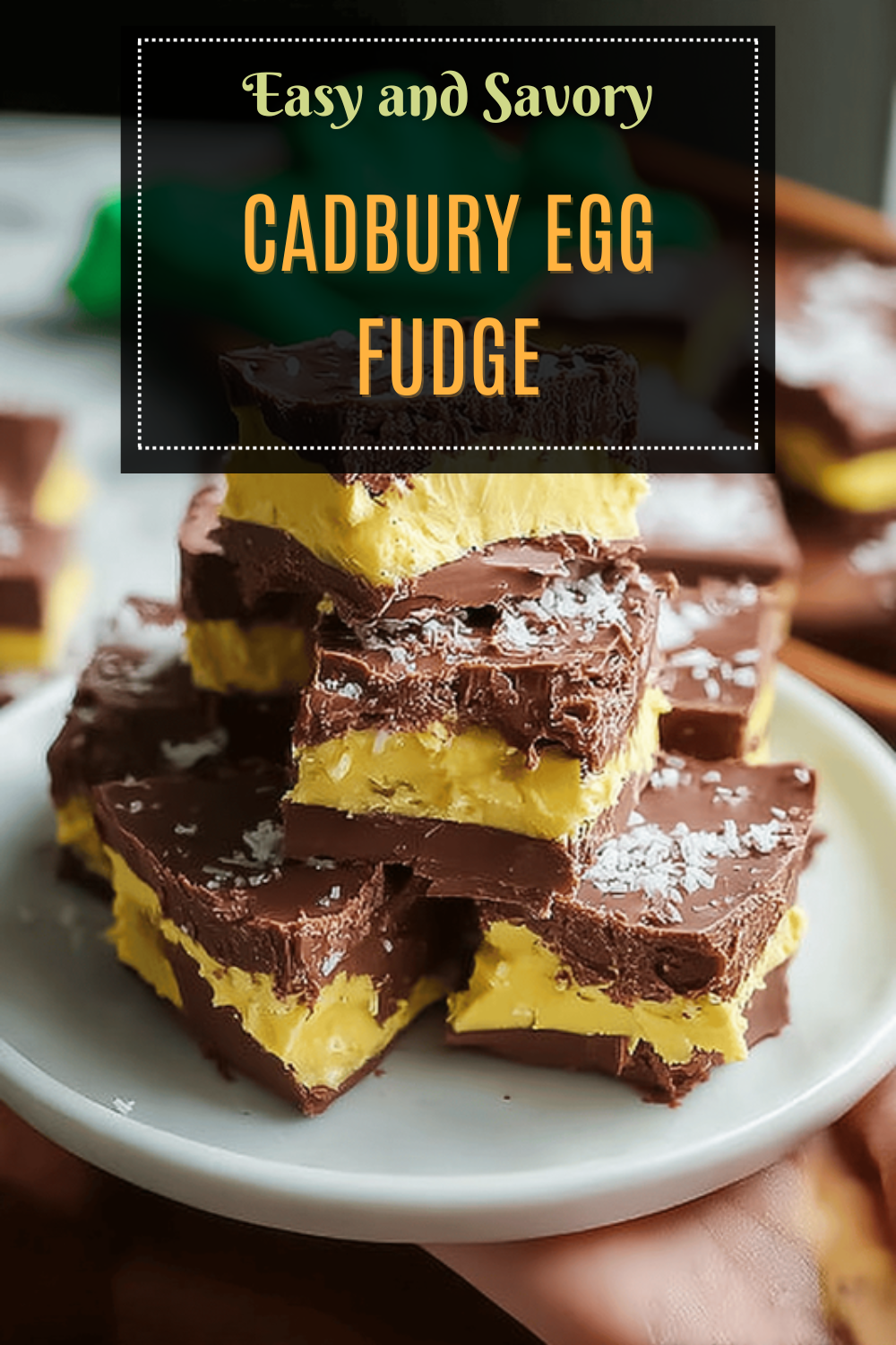 Cadbury Egg Fudge