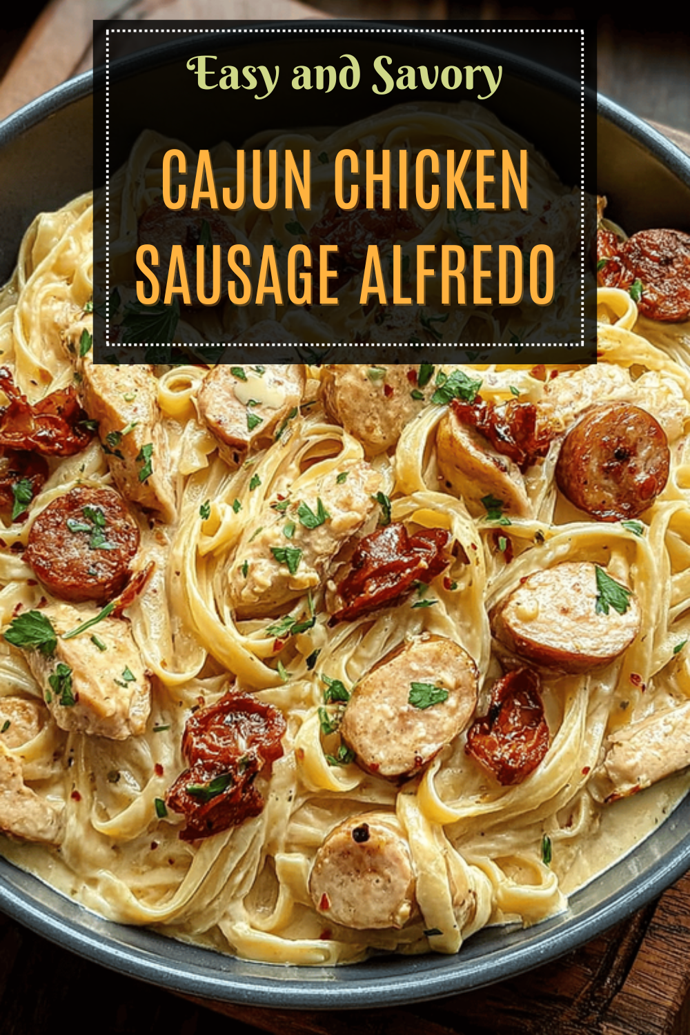 Cajun Chicken Sausage Alfredo Recipe With Creamy Sauce 7 Cajun Chicken Sausage Alfredo