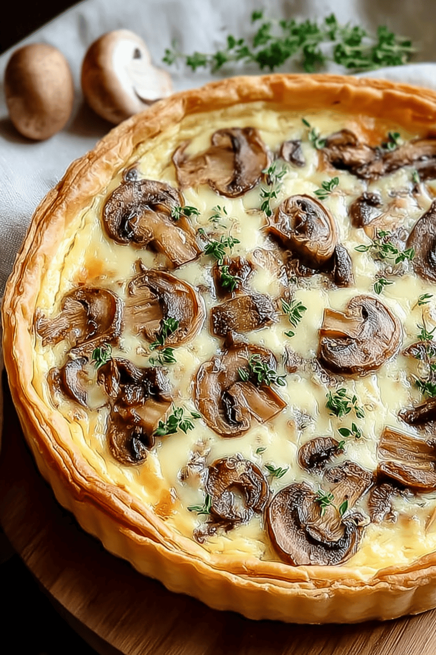 Mushroom Puff Pastry Tarts Recipe With Savory Herb Filling 6 Champignon Gouda Tarte Fine