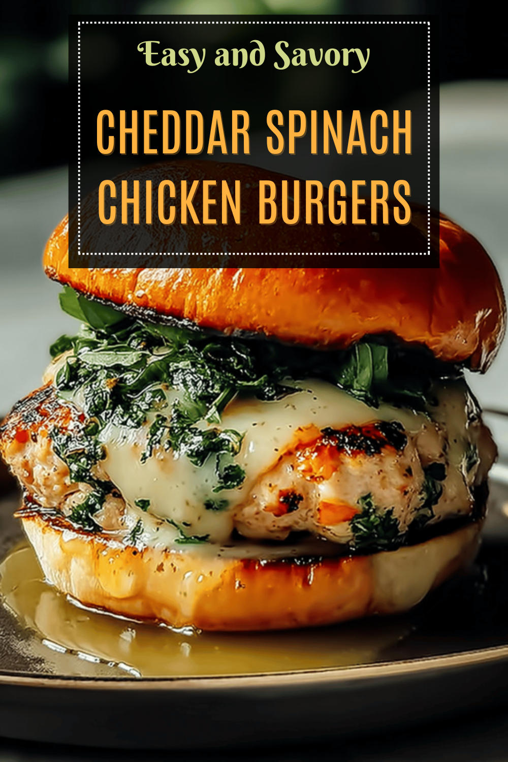 Chicken Spinach Burgers Recipe With Fresh Ingredients And Simple Steps 7 Cheddar Spinach Chicken Burgers