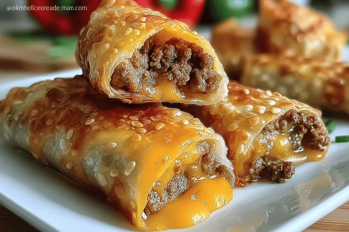 Cheeseburger Eggrolls