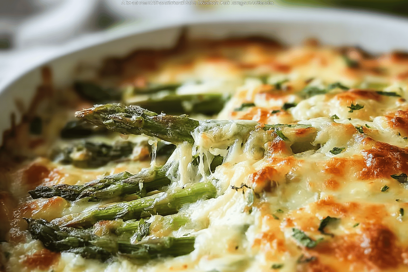 Cheesy Baked Asparagus Recipe With Crispy Golden Topping 6 Cheesy Baked Asparagus