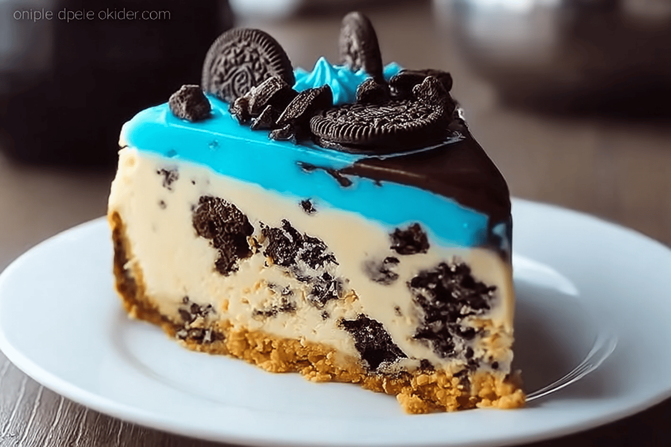 Cookie Monster Cheesecake