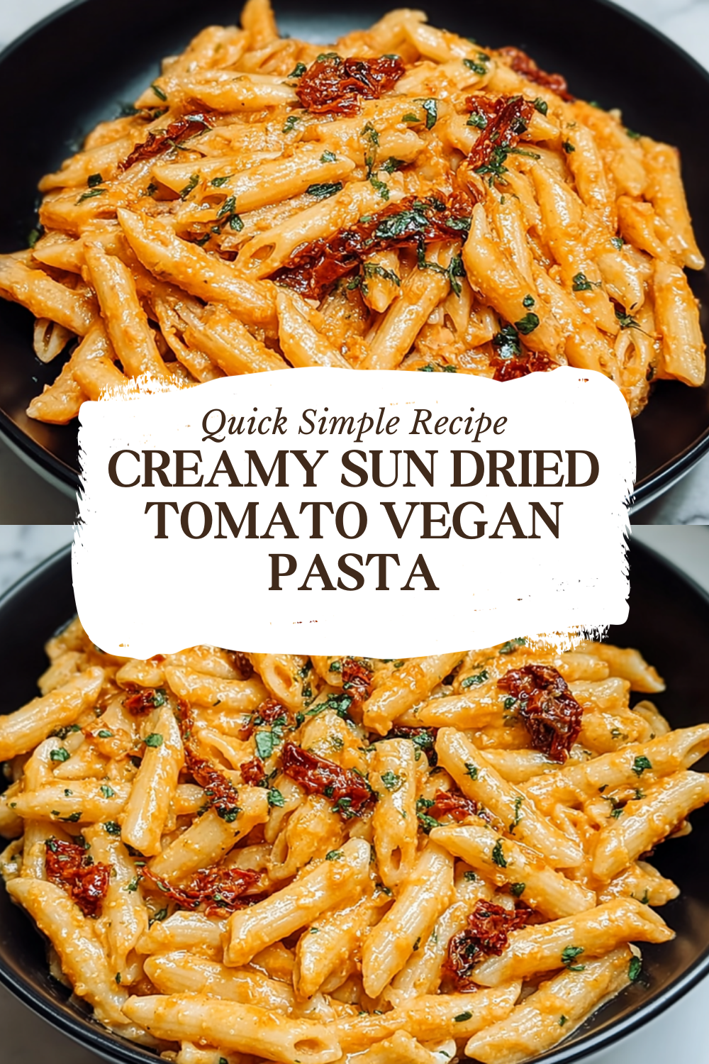 Creamy Sun Dried Tomato Vegan Pasta