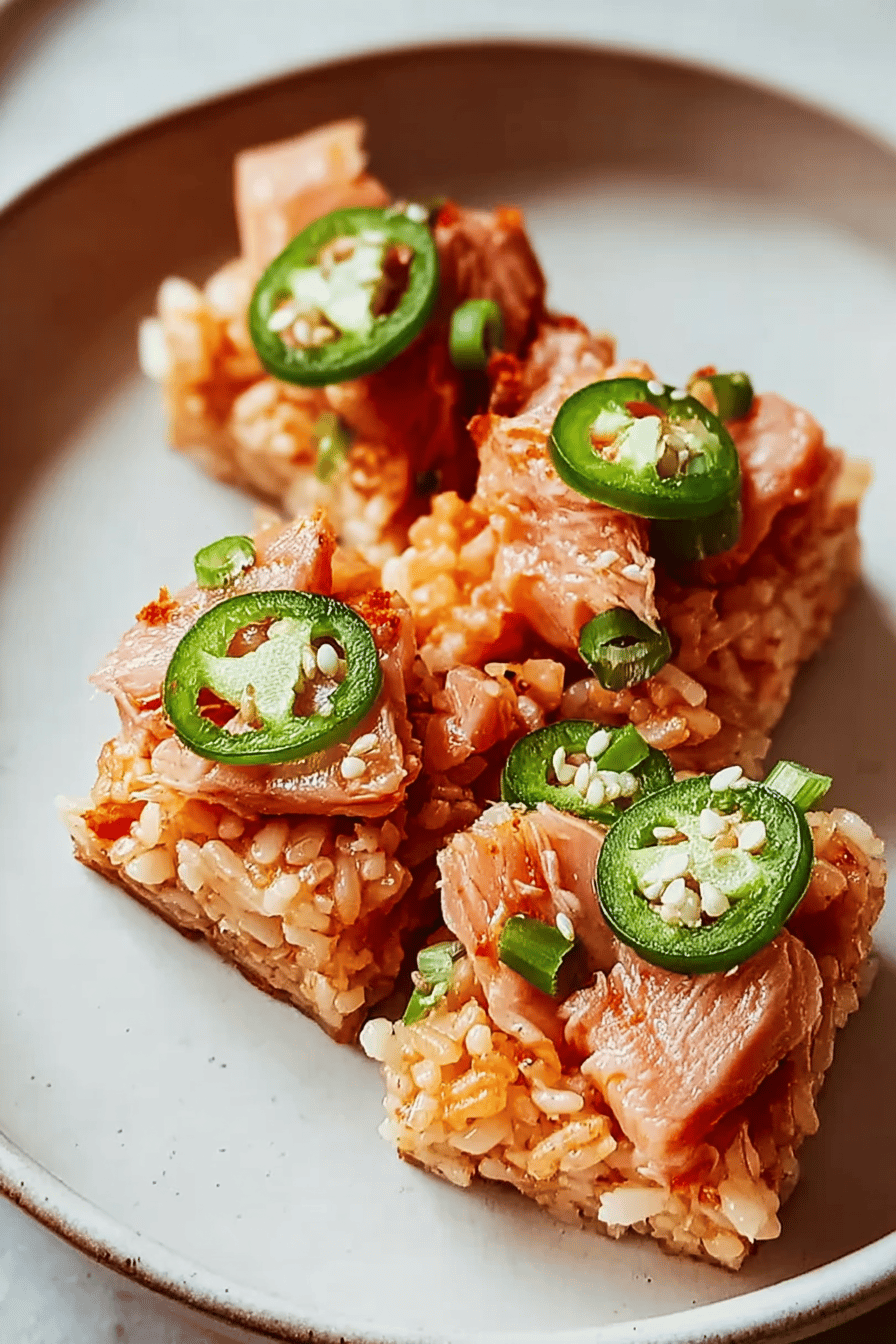 Crispy Rice With Spicy Salmon Recipe For Flavorful Bites 6 Crispy Salmon Rice