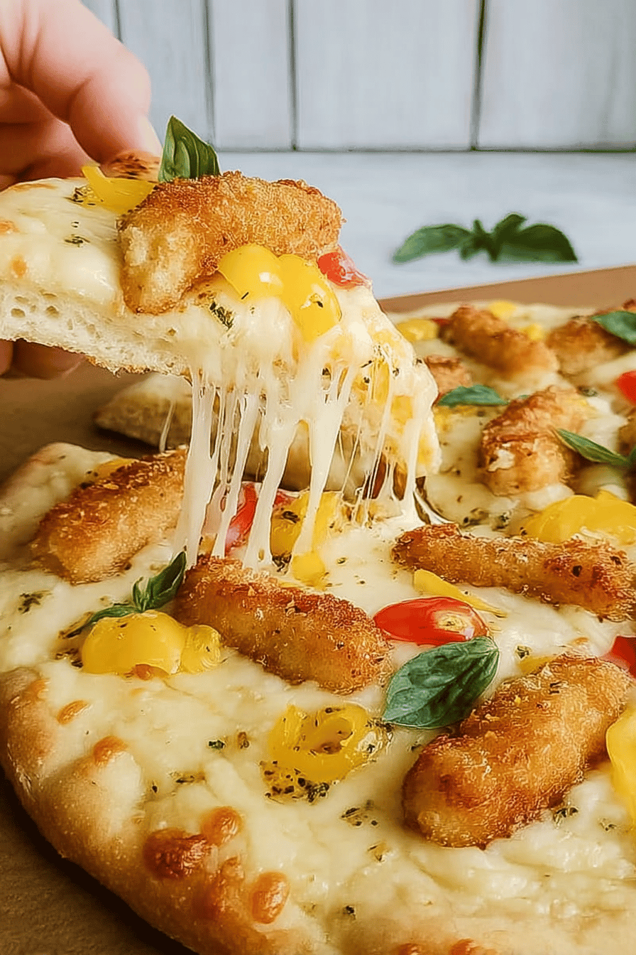 Fish Stick Alfredo Pizza Recipe With Creamy Sauce And Crispy Toppings 6 Fish Stick Alfredo Pizza