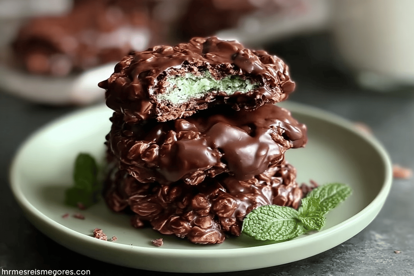 Fudgy Mint Chocolate No-Bake Cookies Recipe For Quick Treats 6 Fudgy Mint Chocolate No Bake Cookies