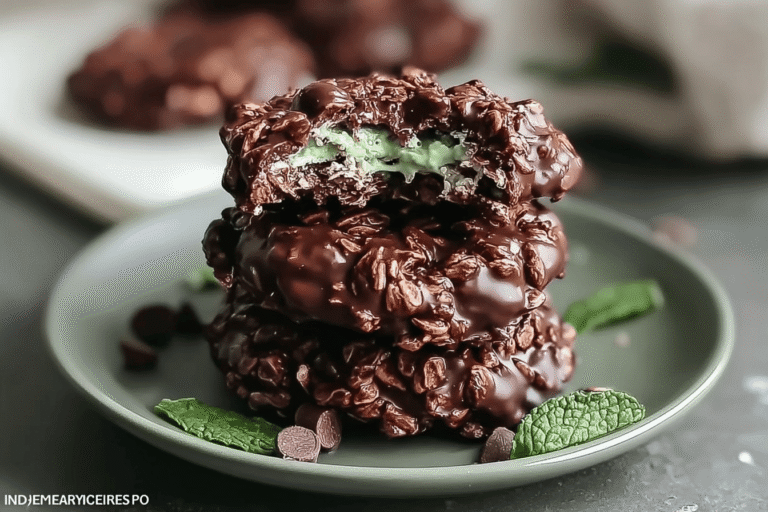Fudgy Mint Chocolate No Bake Cookies 75.Png
