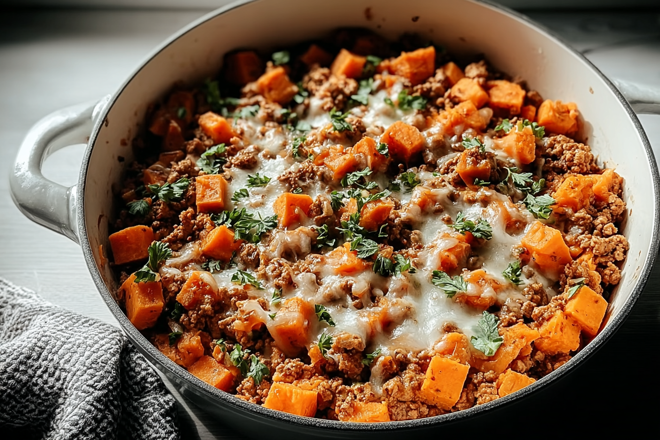 Ground Turkey Sweet Potato Skillet Recipe With Simple Ingredients 6 Ground Turkey Sweet Potato Casserole Skillet Recipe