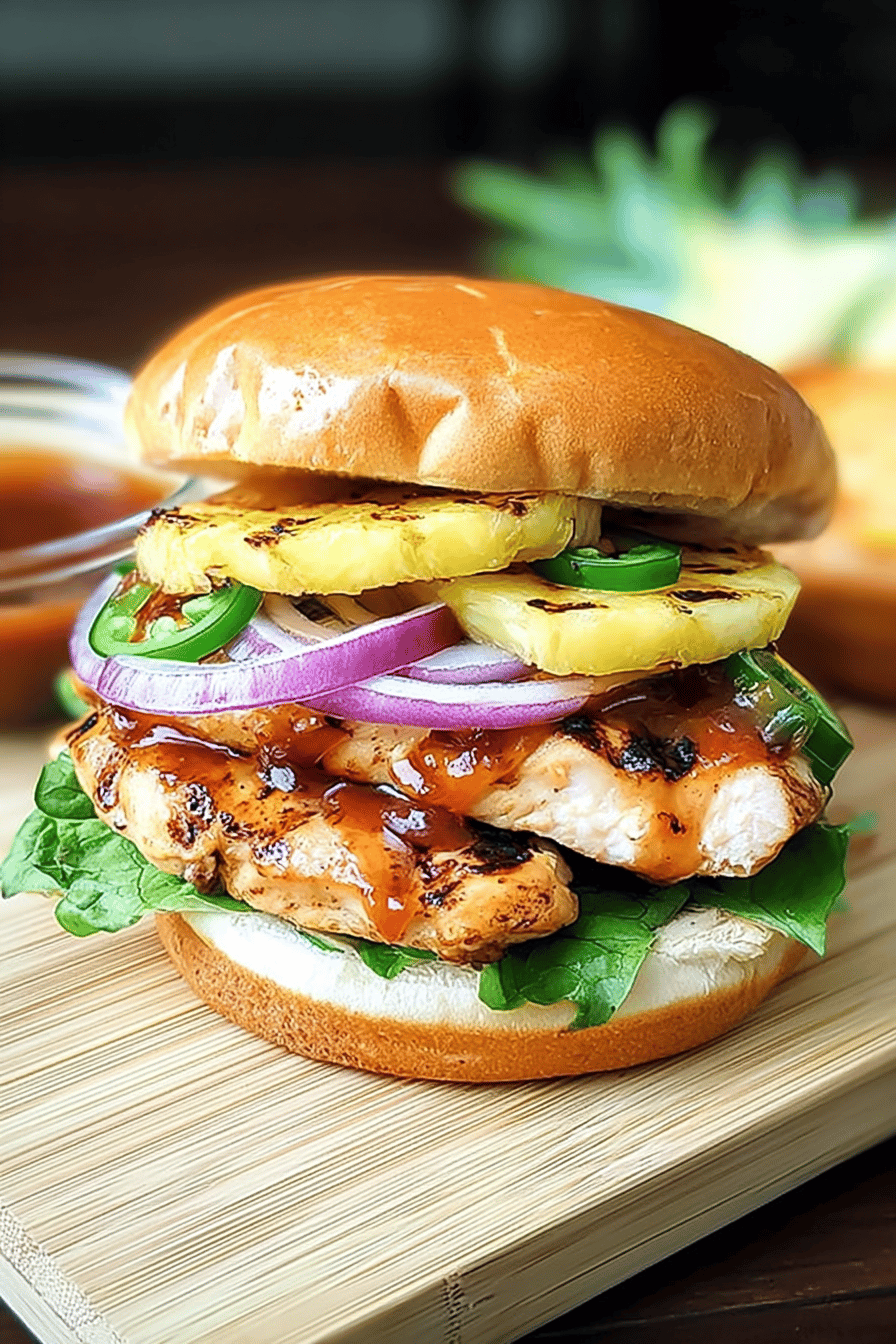 Grilled Hawaiian Chicken Sandwiches With Tangy Pineapple Glaze 6 Hawaiian Chicken Sandwiches