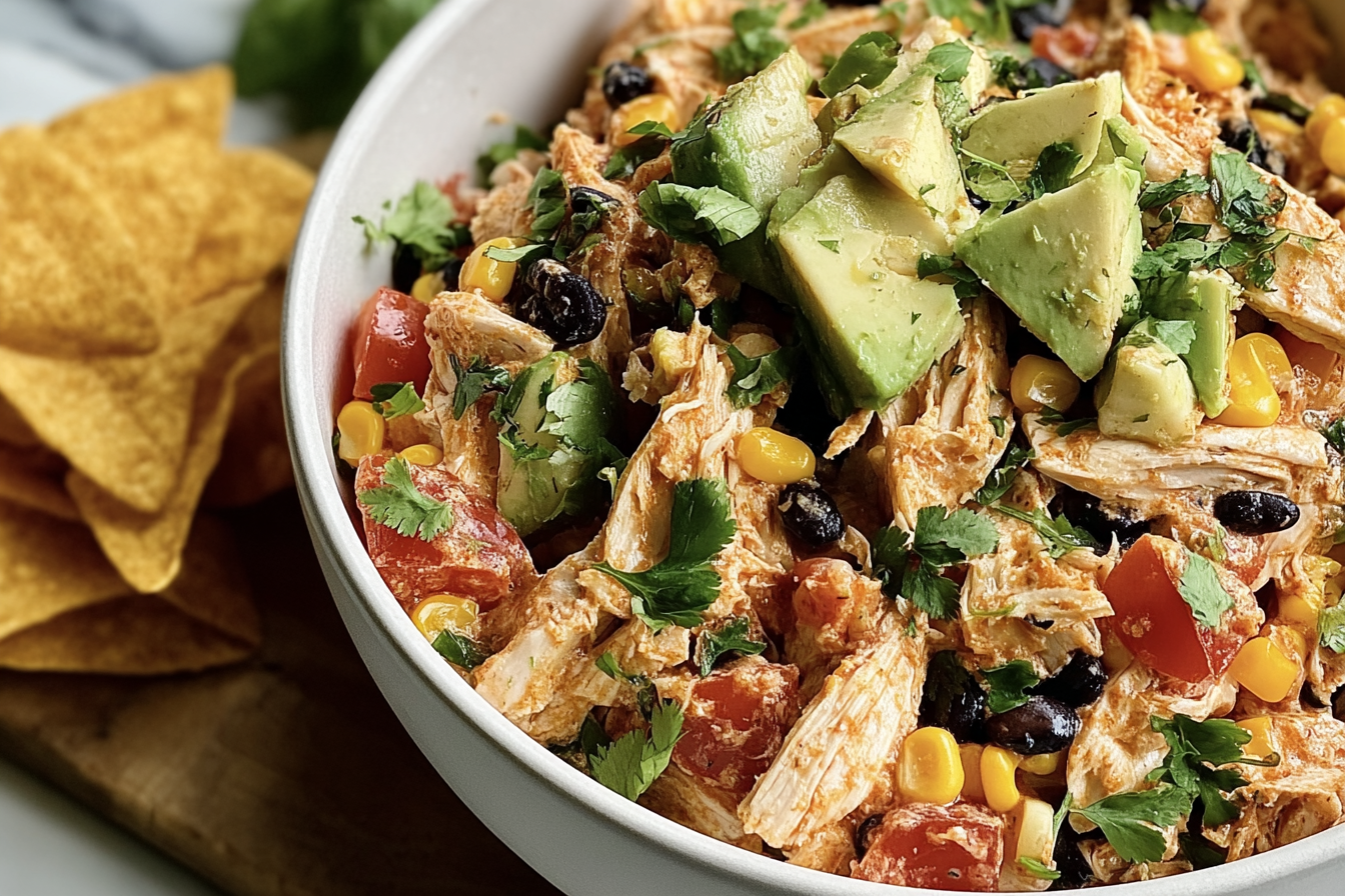 Southwestern Chicken Salad With Fresh Vegetables And Zesty Dressing 6 High Protein Southwest Chicken Salad
