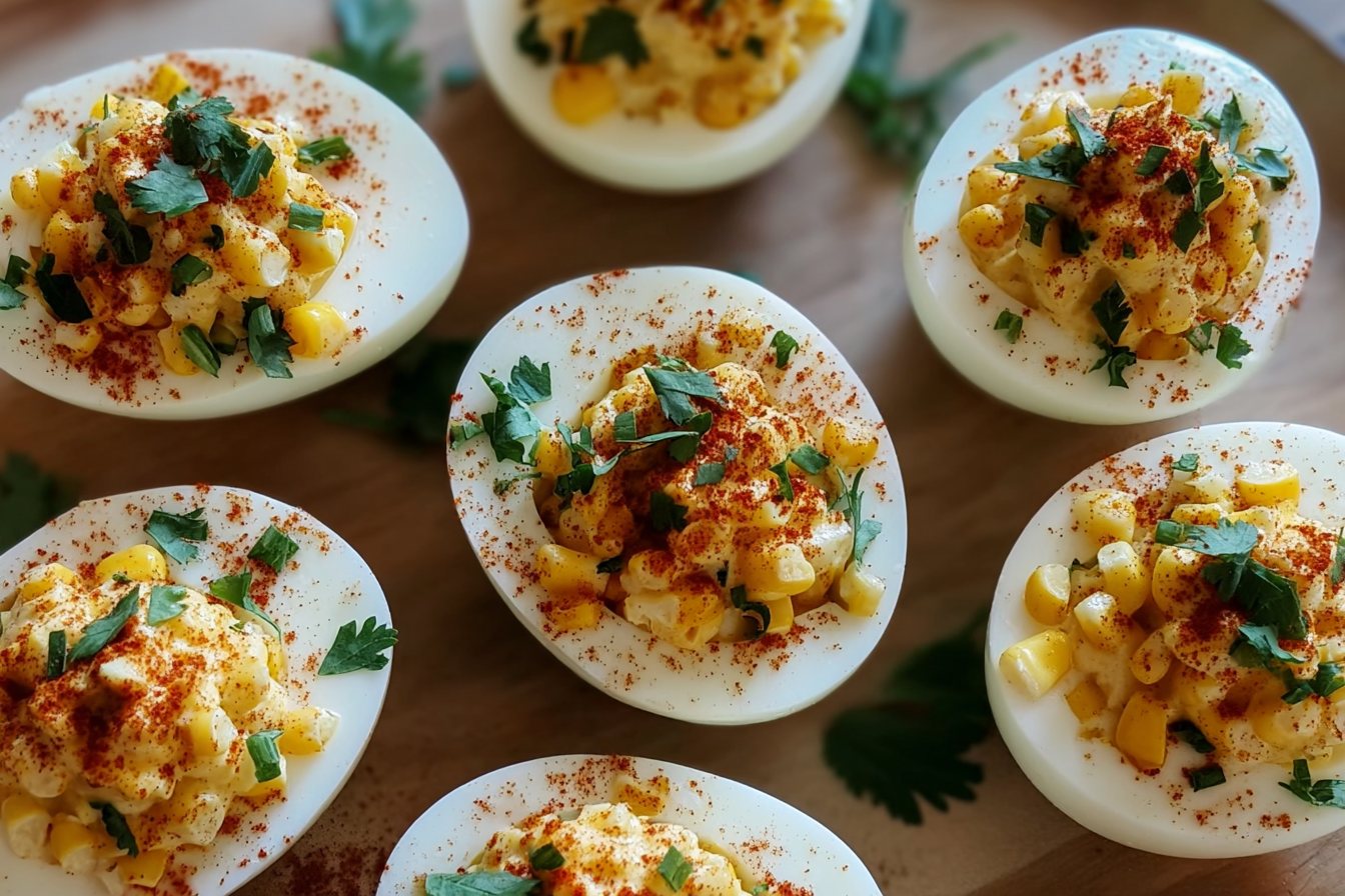 Mexican Street Corn Deviled Eggs Recipe With Spicy And Creamy Flavors 6 Mexican Street Corn Deviled Eggs