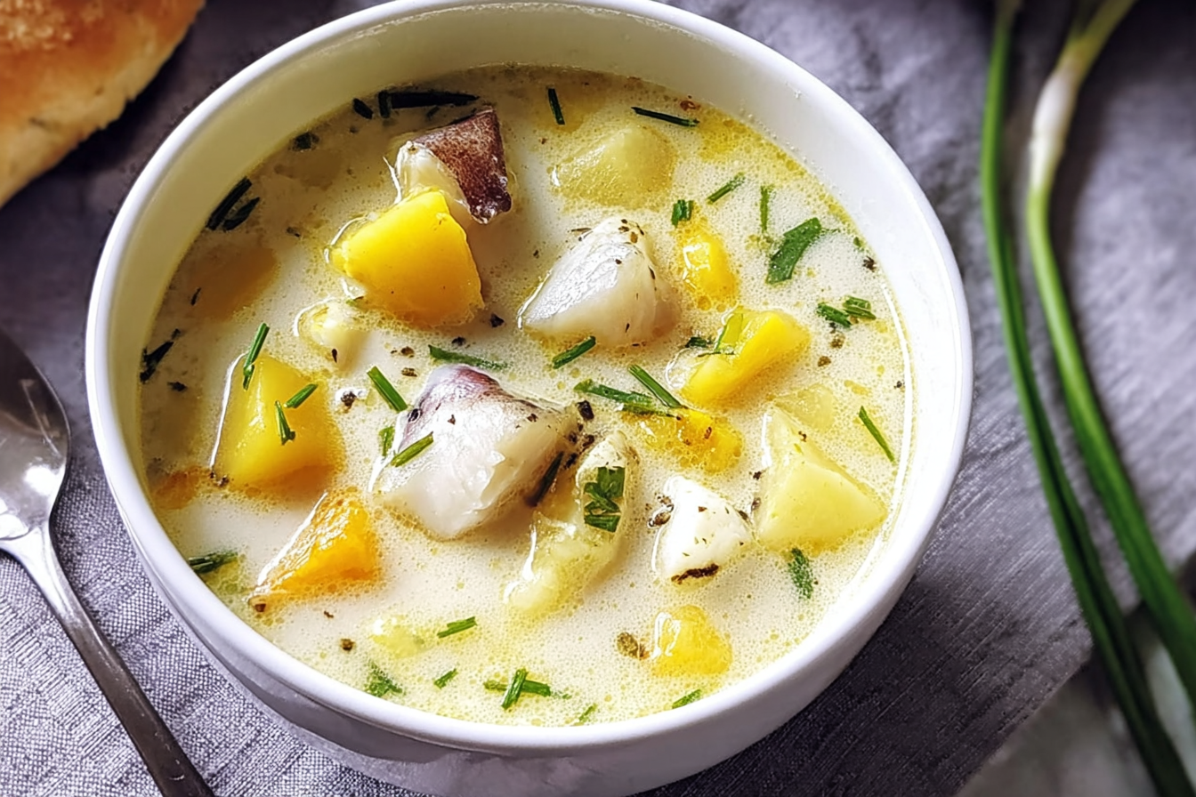 Creamy New England Fish Chowder Recipe With Fresh Seafood And Herbs 6 New England Fish Chowder