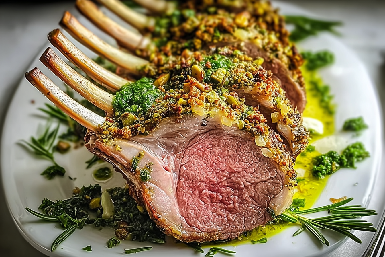 Pistachio Crusted Rack Of Lamb Recipe With Easy Steps And Rich Flavors 6 Rosemary Garlic Pistachio Crusted Rack Of Lamb Recipe