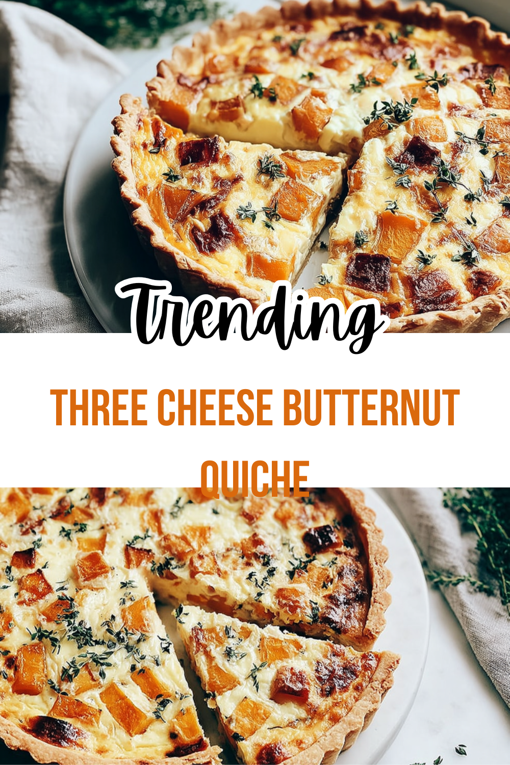 Three Cheese Butternut Quiche