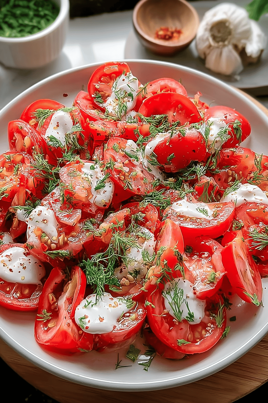 Tomato Garlic Salad