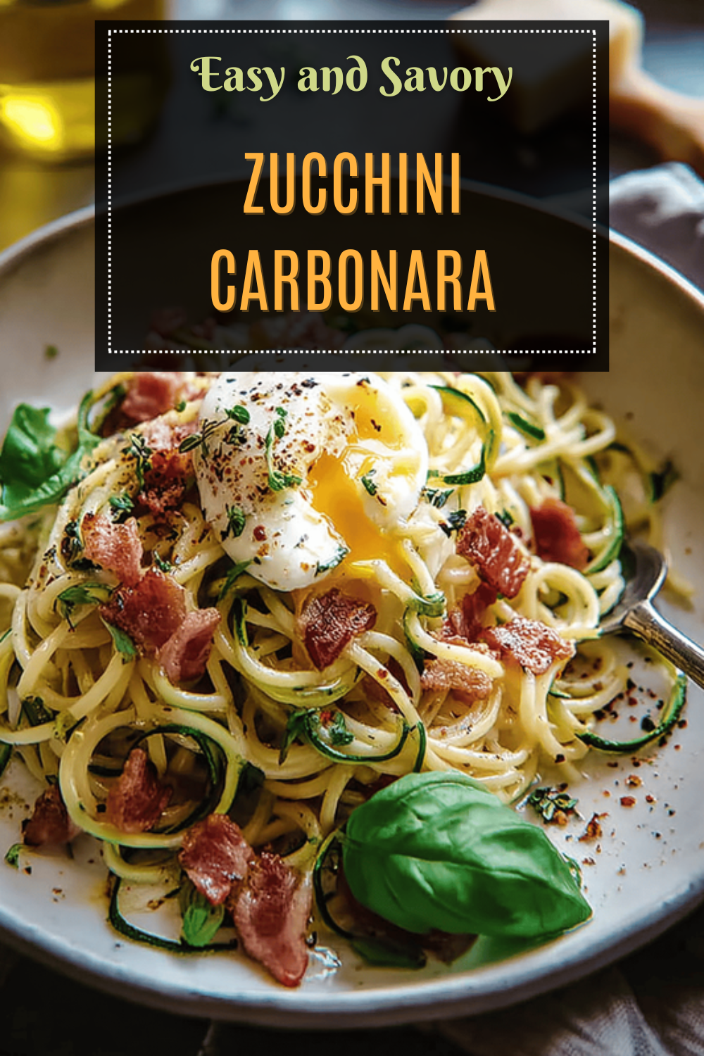 Zucchini Carbonara With Crispy Prosciutto And Creamy Burrata 7 Zucchini Carbonara