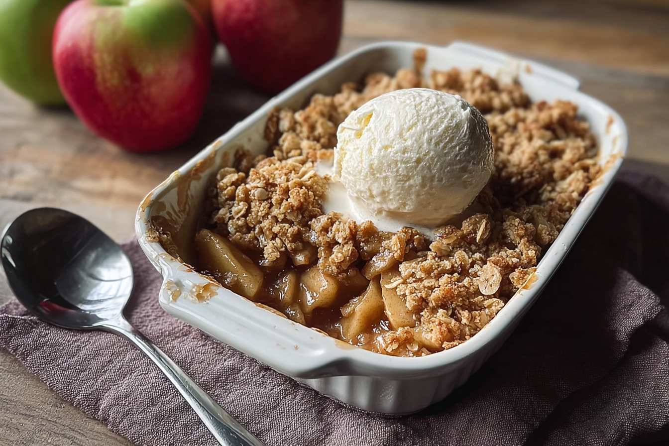 Apple Crisp With Bourbon Cider Sauce Recipe For Fall Desserts 6 Apple Cider Glazed Apple Crisp