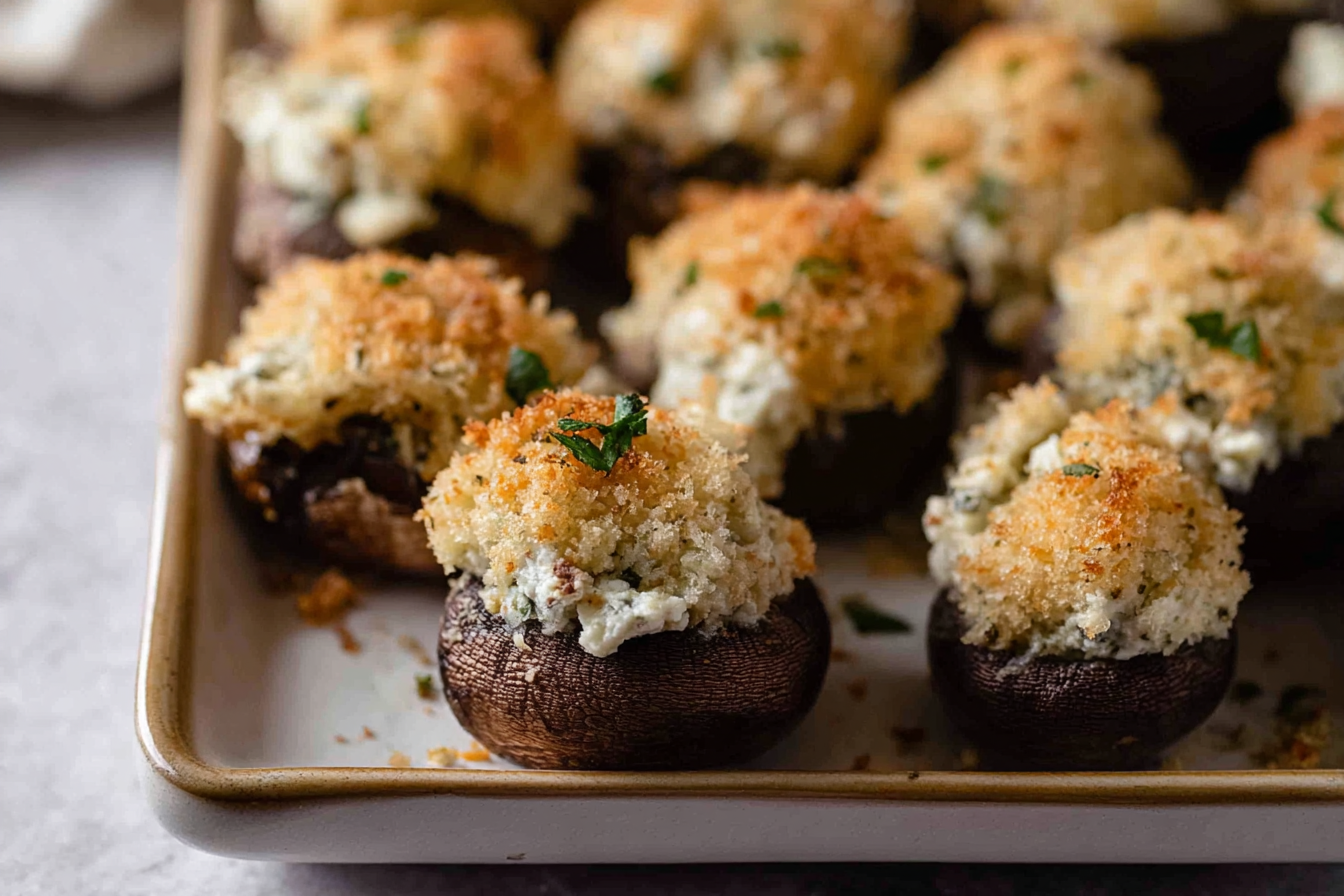 Boursin Stuffed Mushrooms