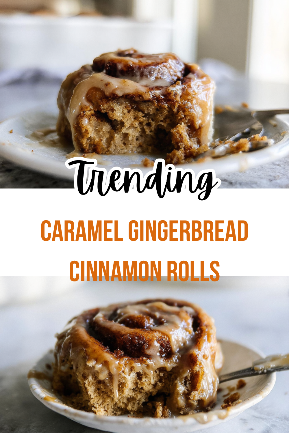 Caramel Gingerbread Cinnamon Rolls