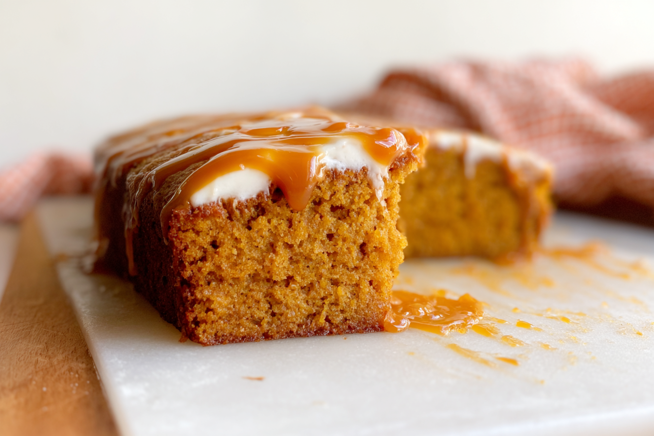 Caramel Pumpkin Sheet Cake
