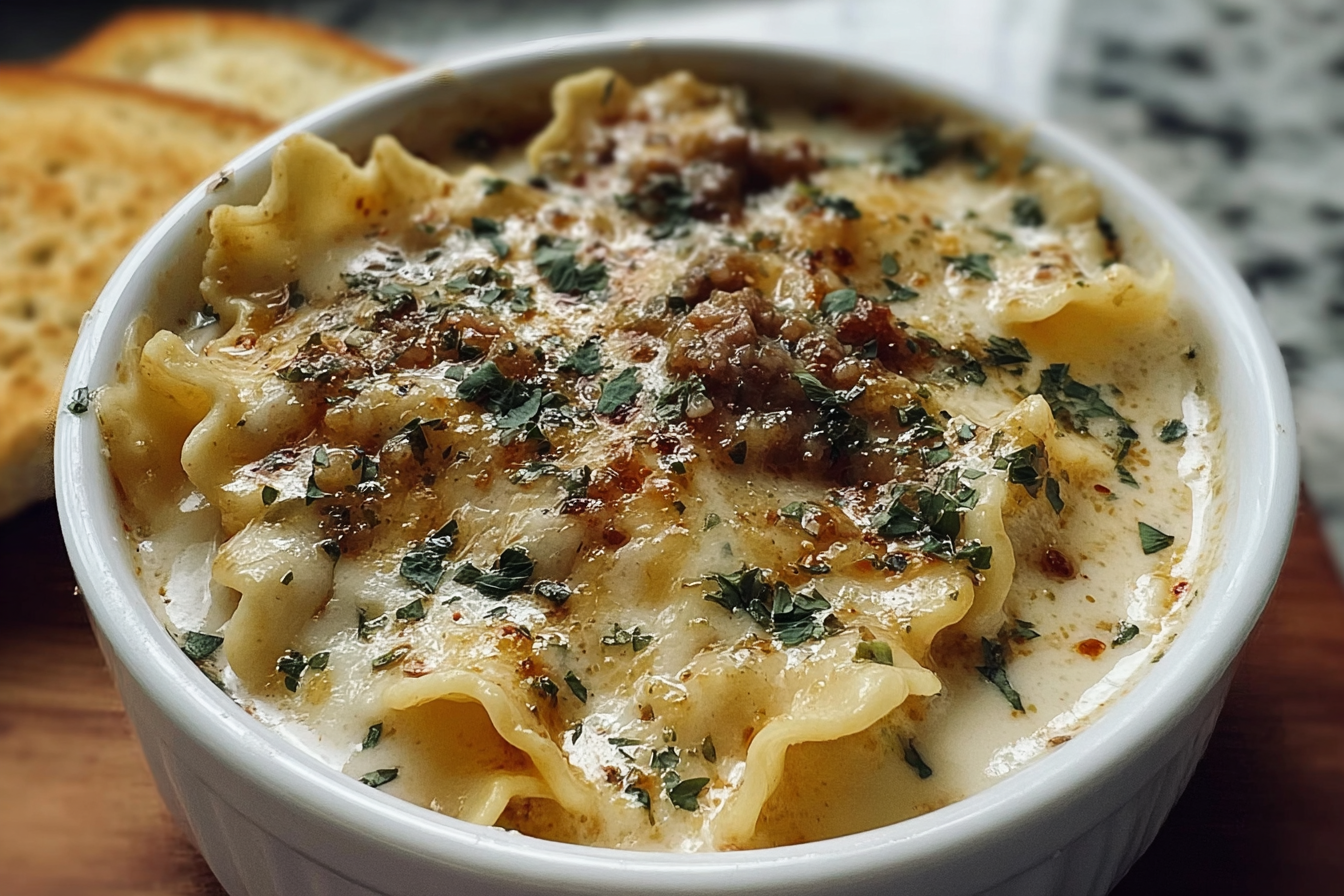 Cheesy Alfredo Lasagna Soup