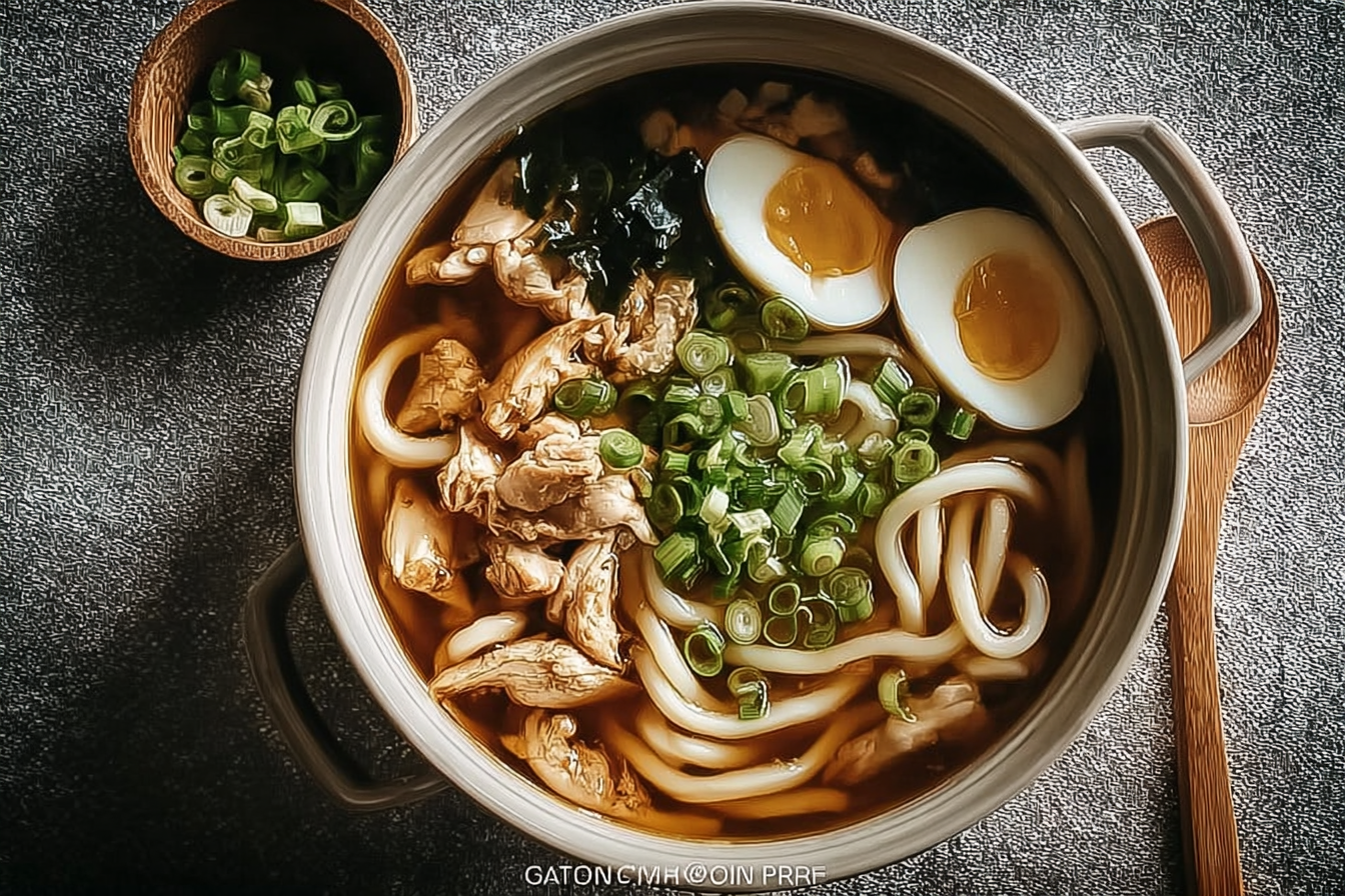 Chicken Udon Noodle Soup With Savory Broth And Fresh Ingredients 6 Chicken Udon Noodle Soup