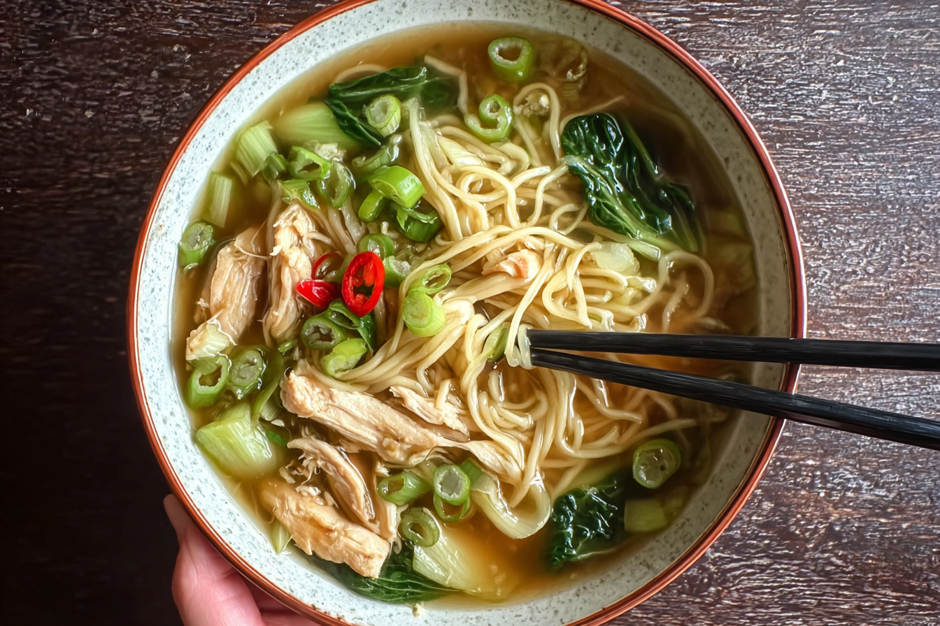 Chinese Chicken Noodle Soup Recipe With Fresh Herbs And Aromatic Broth 6 Chinese Chicken Noodle Soup