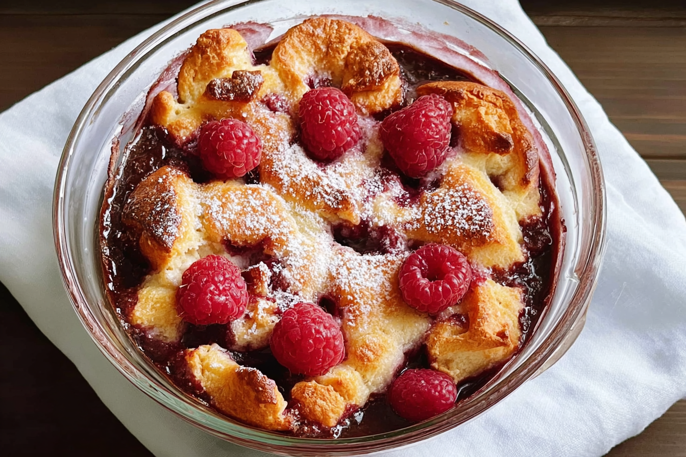 Raspberry Chocolate Croissant Pudding Recipe For Rich Flavor 6 Chocolate Raspberry Croissant Pudding
