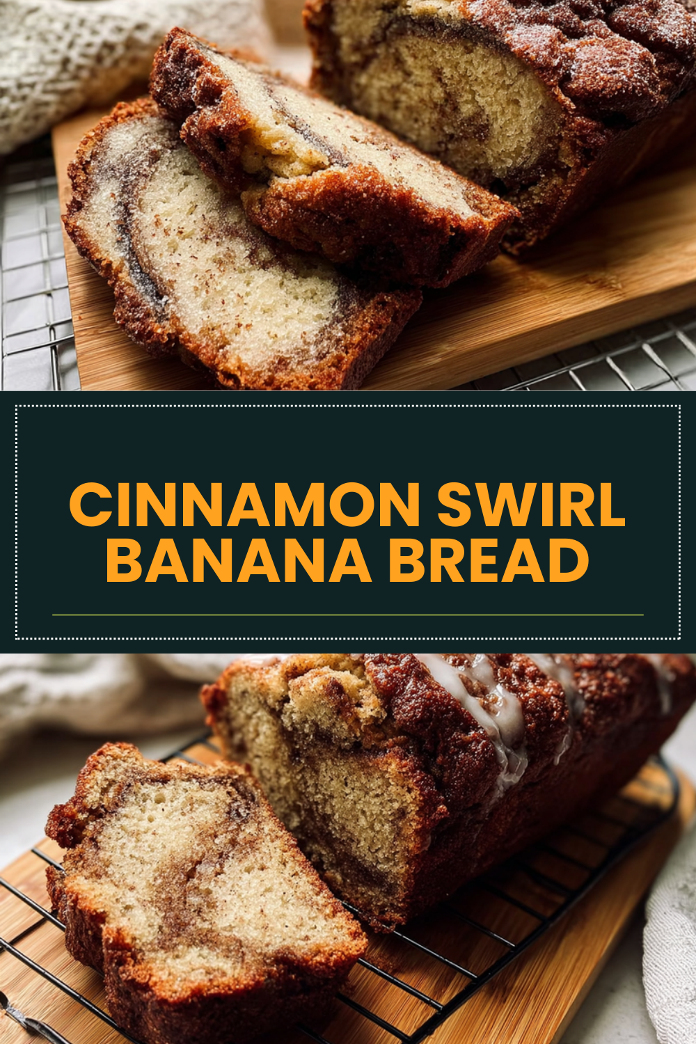 Cinnamon Swirled Banana Bread Recipe With Warm Spice Flavor 7 Cinnamon Swirl Banana Bread