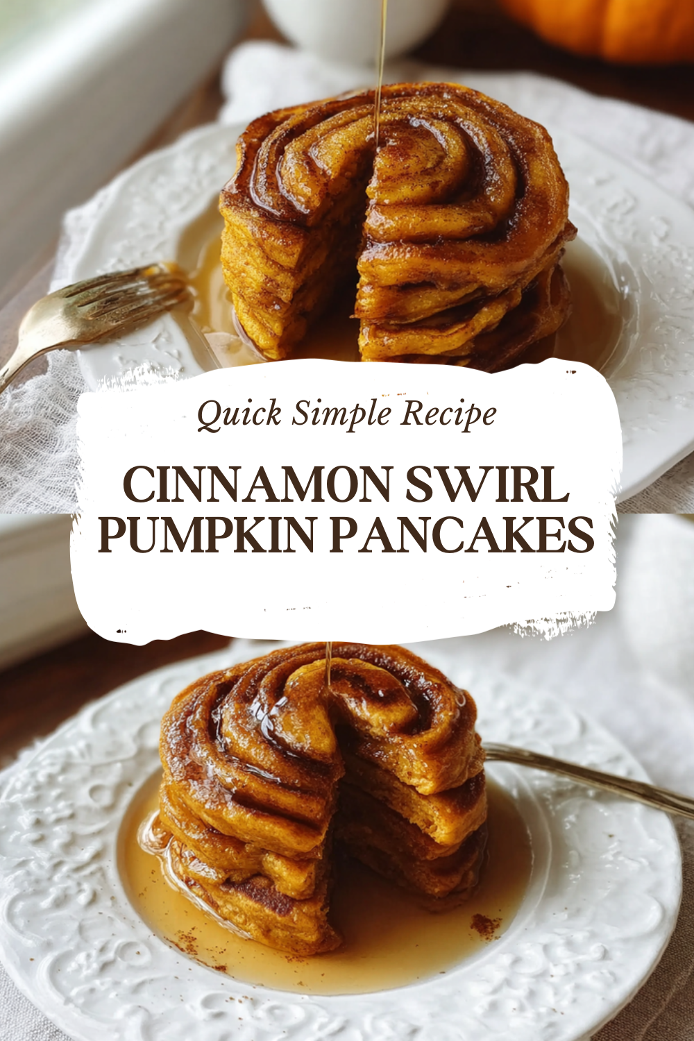 Cinnamon Swirl Pumpkin Pancakes