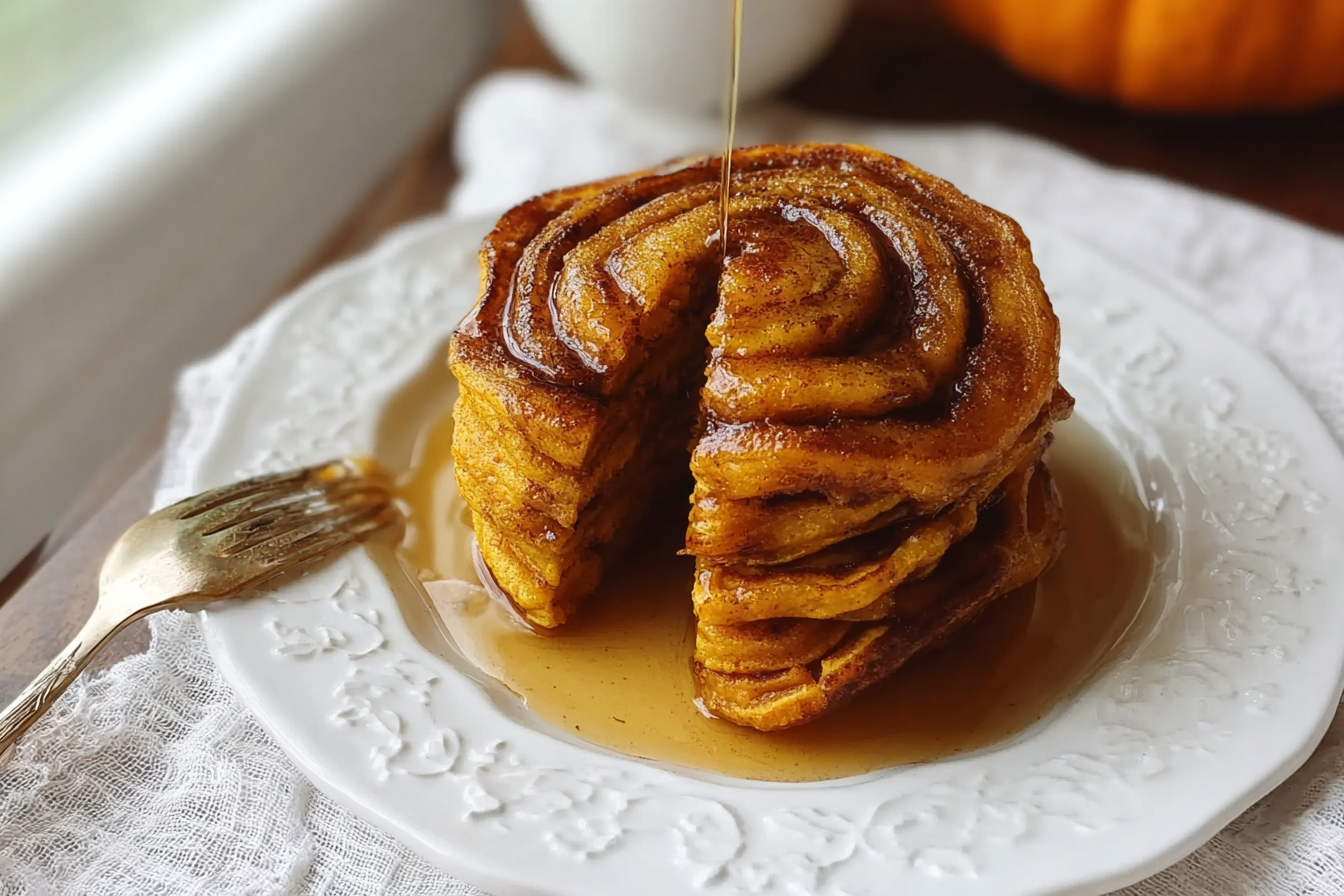 Cinnamon Swirl Pumpkin Pancakes