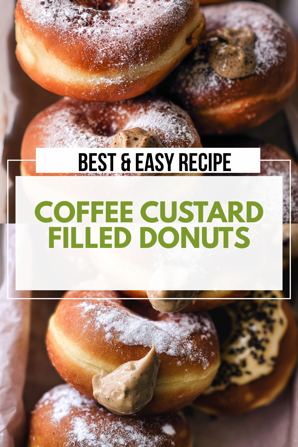 Coffee Custard Filled Donuts