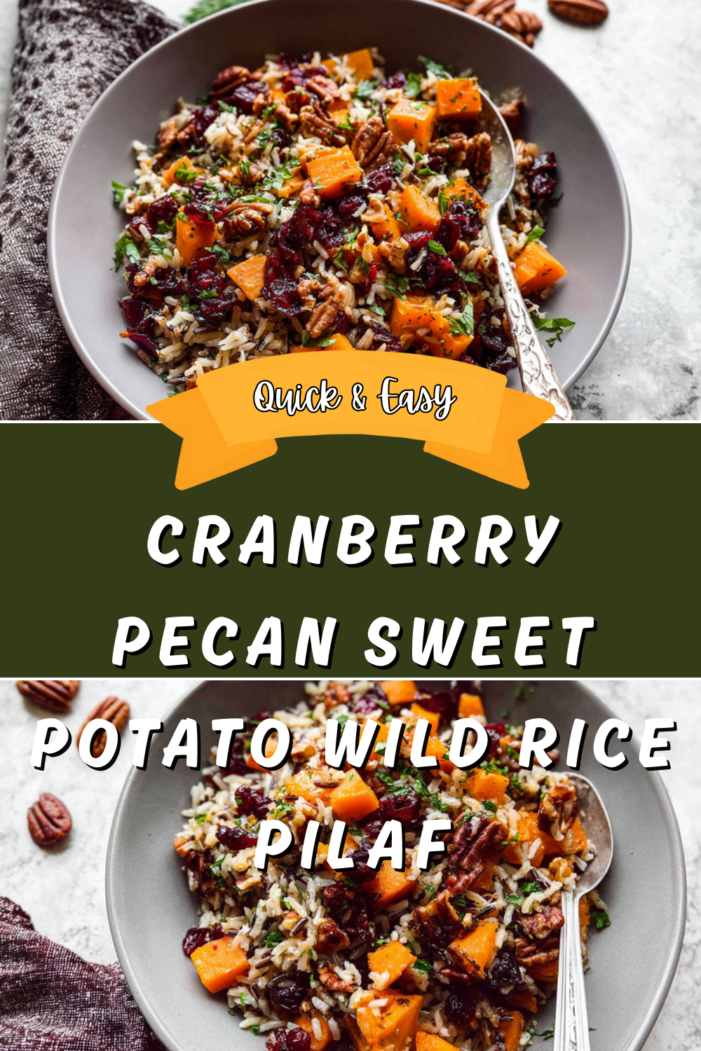 Wild Rice Pilaf With Sweet Potato And Cranberry Pecans 7 Cranberry Pecan Sweet Potato Wild Rice Pilaf