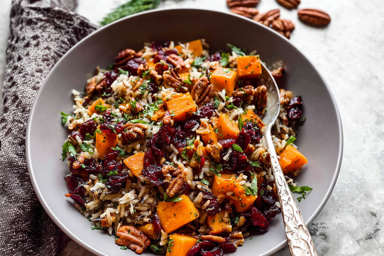 Wild Rice Pilaf With Sweet Potato And Cranberry Pecans 6 Cranberry Pecan Sweet Potato Wild Rice Pilaf