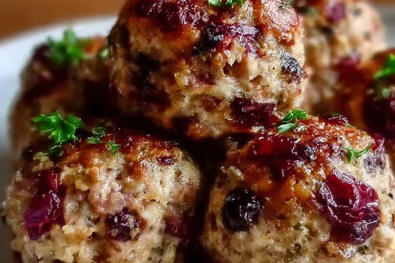 Cranberry Turkey Stuffing Balls Recipe For Festive Holiday Gatherings 6 Cranberry Turkey Stuffing Balls