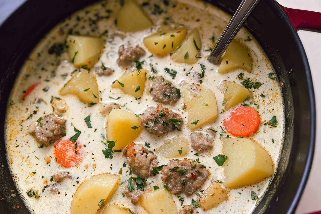 Creamy Italian Sausage Soup With Hearty Vegetables And Rich Flavors 6 Creamy Potato And Sausage Soup