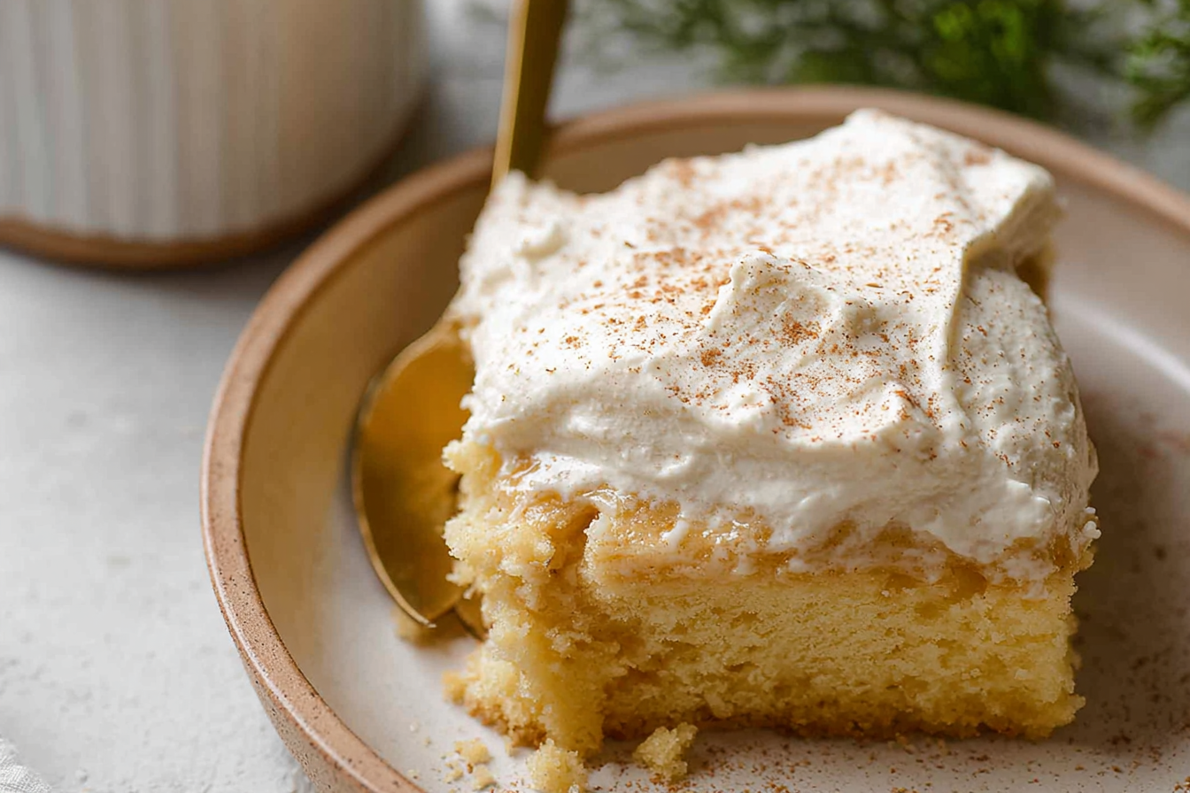 Eggnog Poke Cake